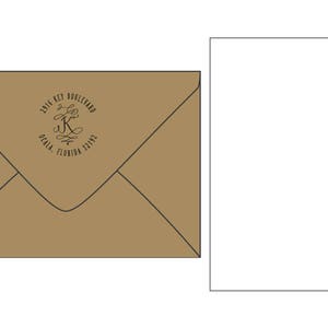 ADD ON Letterpress printed return address added to your envelopes image 10
