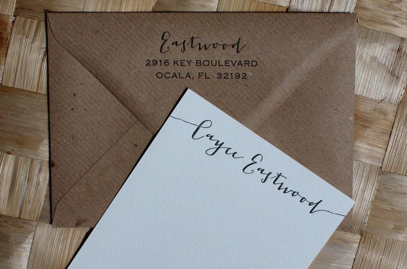 ADD ON Letterpress printed return address added to your envelopes image 7