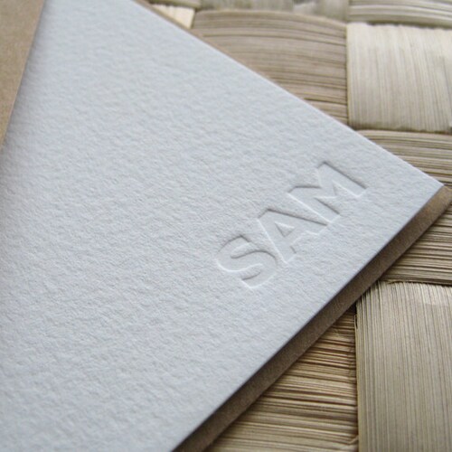 Men's Personalized Letterpress Note Cards Men's Etsy