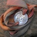 Celtic Bracelet - Viking Silver Bracelet - Triskele -  Wrap Bracelet- Artisan Handcrafted - Recycled Silver - Hand Dyed Silk - Celtic Spiral 