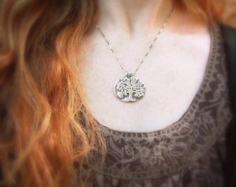 Tree of Life Necklace - Silvan Tree - Artisan Handcrafted with Recycled Fine Silver
