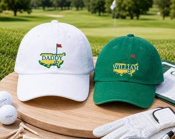 Custom Embroidered Dad And Son Golf Hats - Toddler Golf Hat - Baby Boy Cap Hat - Father Son Golf Gift