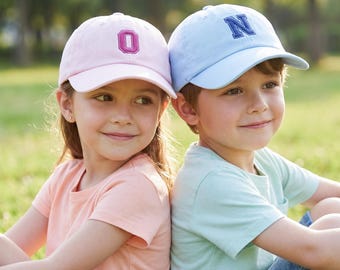 Custom Embroidered Kids Baseball Hat - Monogrammed Kids Hat - Personalized Initial, Name - Daughter, Son Gift, Birthday Gift