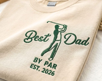 Embroidered Golf Dad Shirt, Best Dad By Par T-Shirt, Fathers Day Gift Golf, Golf Lover Shirt, Gift For Dad