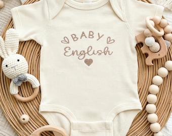 Personalized Baby Name Baby Bodysuit - Embroidered Baby Announcement Romper - Coming Home Outfit - Baby Shower Gift For New Mom