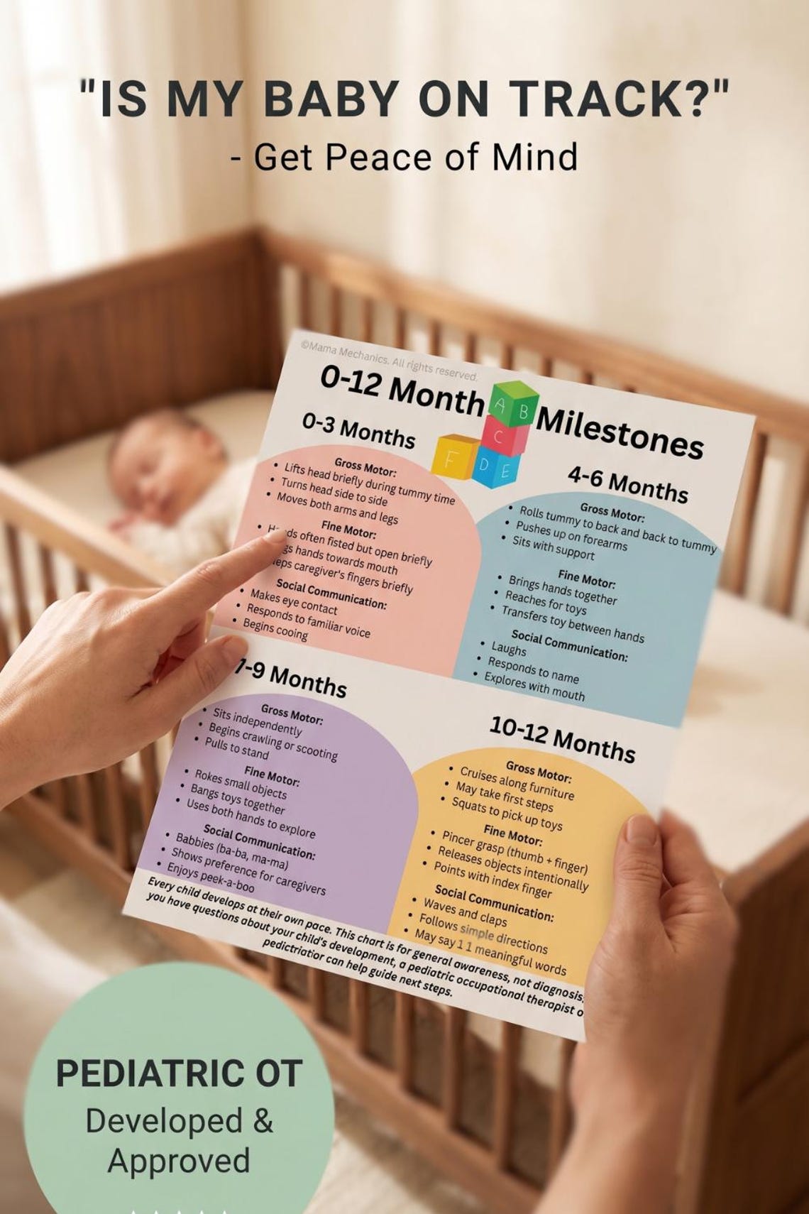 Baby Milestones Chart 0-12 Months – Ot-informed Development Guide ...