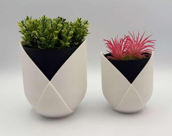 Tulip Planter Set of 2, Cute Tulip Flower Pots, Succulent Planters, Indoor and Outdoor Plant Pot, Aesthetic HomeDecor, Gift for Plant Lover