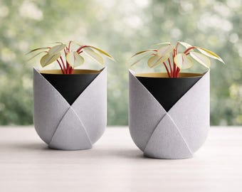 Tulip Planter Set of 2, Cute Tulip Flower Pots, Succulent Planters, Indoor and Outdoor Plant Pot, Aesthetic HomeDecor, Gift for Plant Lover