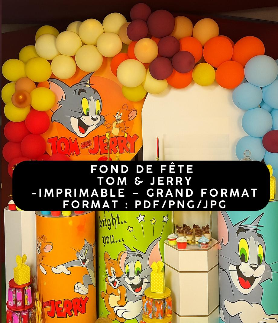 MIOTLSY 44 Pcs Décorations de Fête Tom et Jerry Bannière