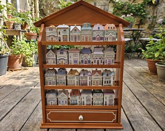 Lenox Spice Village Complete 24 Piece Set with Wooden Wall Rack,Ready to Ship