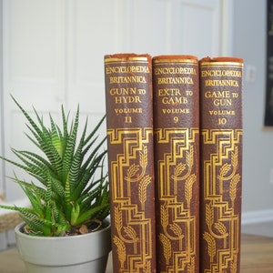 Encyclopedia Britannica, Leather, Fourteenth Edition, 1929, Sold in Sets of THREE Volumes