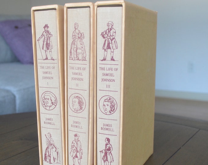 The Life of Samuel Johnson, Three Volumes, Heritage Press, 1993, History, Biography, Vintage Book in Box
