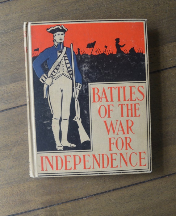 Antique Children S History Book Battles Of The War For Etsy