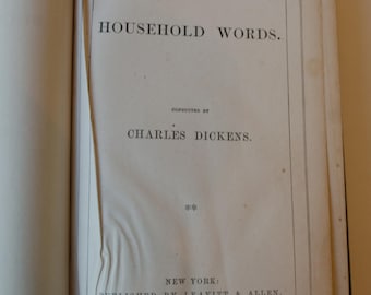 Household Words, Charles Dickens, Leavitt & Allen, 1857, Vol. XIV -- Extremely RARE and COLLECTABLE, for serious collectors