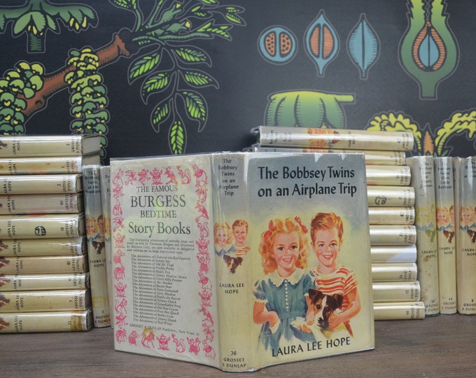 Bobbsey Twins, Laura Lee Hope, 1940s Portrait Cover, Dust Jackets, Now Under Mylar Covers, Vintage Children’s Books