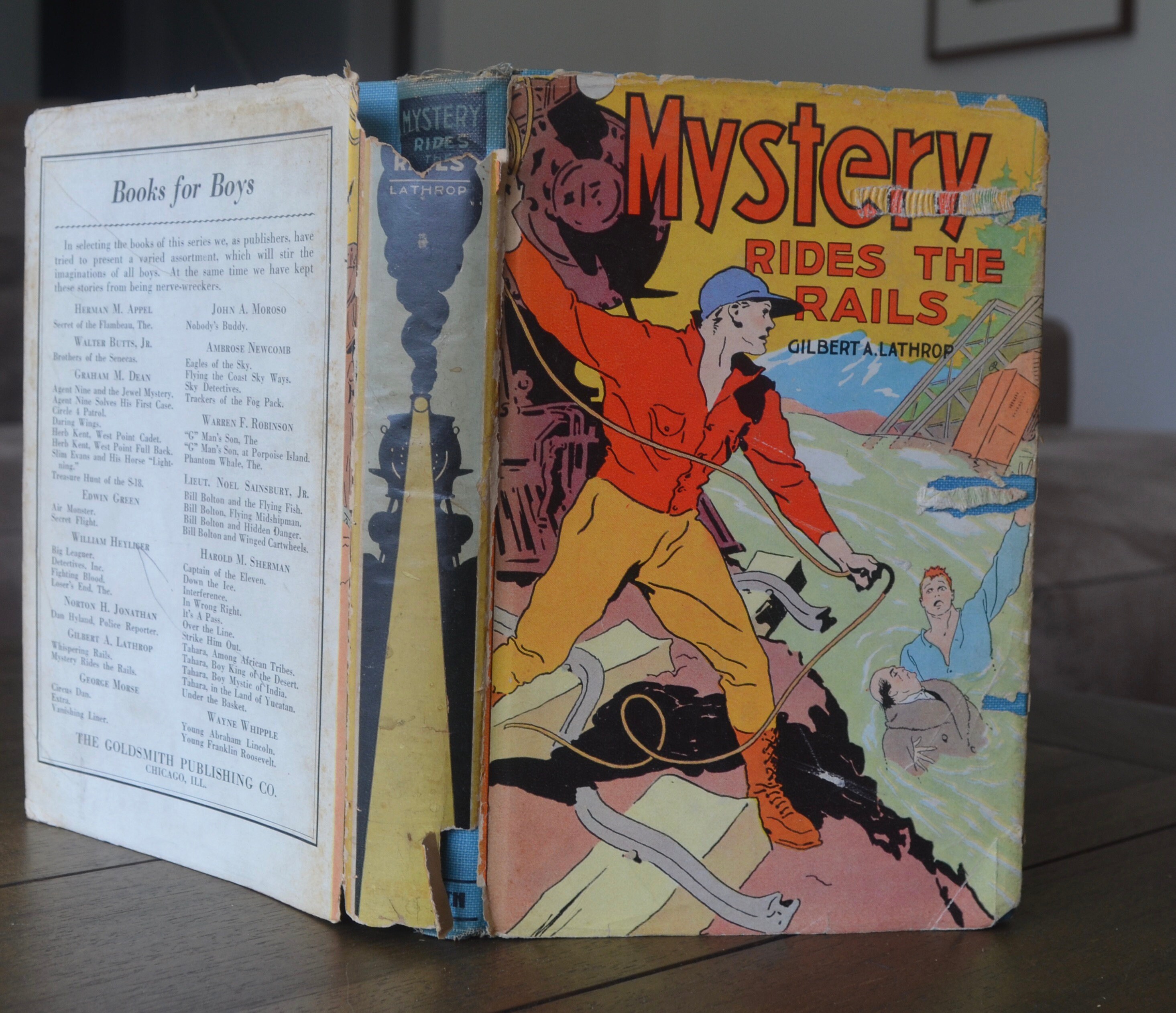 Mystery Rides the Rails, by Gilbert A. Lathrop, Goldsmith Publishing ...