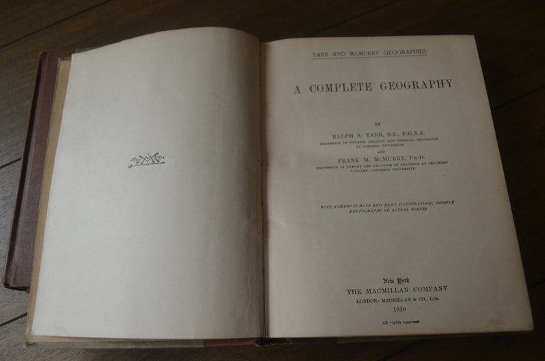 Two Vintage Antique Geography Textbooks, Tarr & McMurry's Geographies, 1903-1910, Classroom, Teacher, School, Education image 8