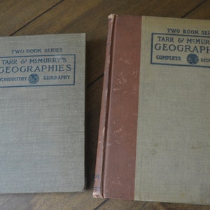 Two Vintage Antique Geography Textbooks, Tarr & McMurry's Geographies, 1903-1910, Classroom, Teacher, School, Education image 1