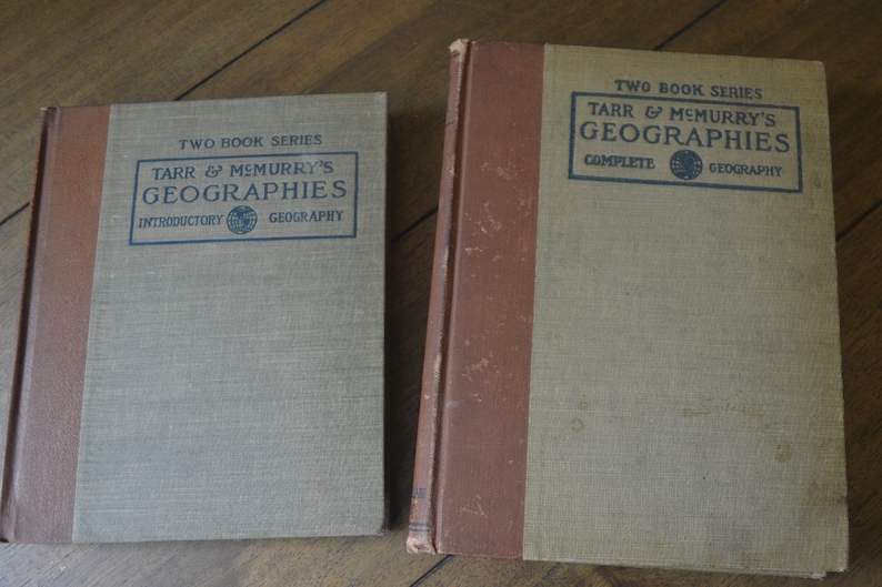 Two Vintage Antique Geography Textbooks, Tarr & McMurry's Geographies, 1903-1910, Classroom, Teacher, School, Education image 1