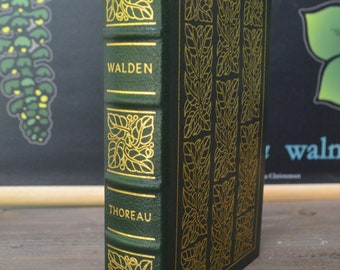 Walden, by Henry David Thoreau, The Easton Press, 1981, The 100 Greatest Books Ever Written, Collector's Edition, Deep Green Premium Leather