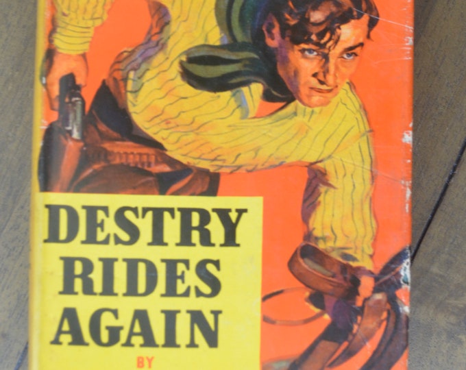 Destry Rides Again, Max Brand, 1930, Dust Jacket, Vintage Western Novel