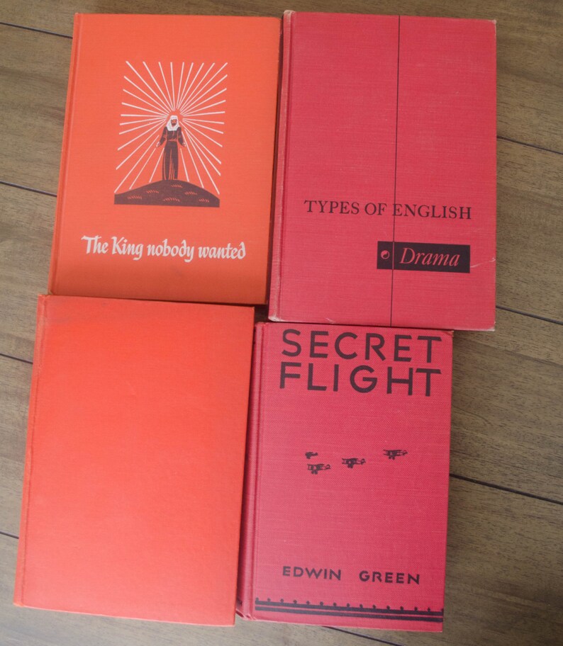 Red and Black Novels From 1924 1948 Four Vintage Books Book Etsy