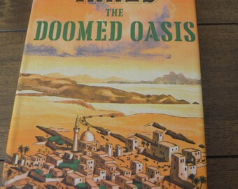 Midcentury Book Club, The Doomed Oasis, Hammond Innes, 1960, Novel set in the Mideast, Desert, Dust Jacket