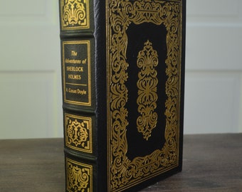 The Adventures of Sherlock Holmes, Sir Arthur Conan Doyle, Easton Press, 1981, 100 Greatest Books Ever Written, Collector's, Black Leather