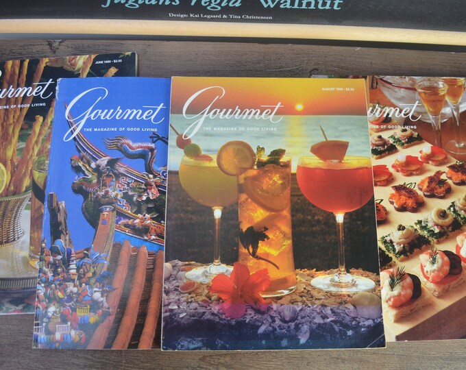 Four Vintage Gourmet Magazines, June 1989 - June 1991, Good Condition, For Collecting or Art Projects #2