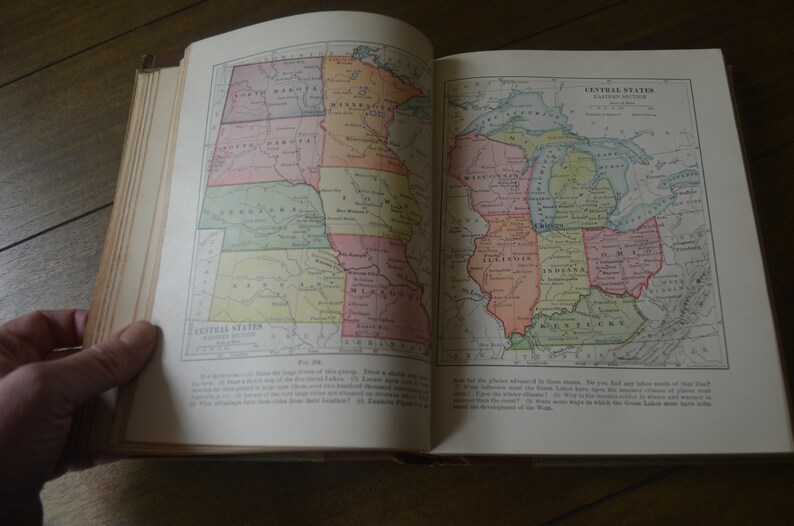 Two Vintage Antique Geography Textbooks, Tarr & McMurry's Geographies, 1903-1910, Classroom, Teacher, School, Education image 9