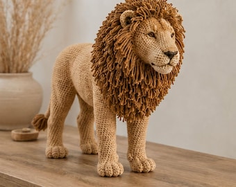 Realistic Lion Crochet Pattern PDF, Lion Amigurumi Tutorial, Safari Animal Plush Toy, Wildlife Crochet Pattern