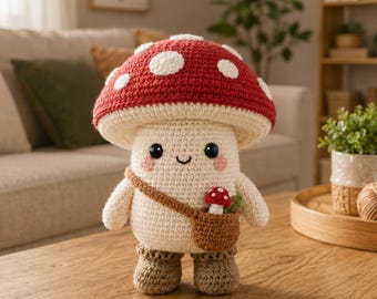 Mushroom guy - critter stitch crochet pattern / amigurumi