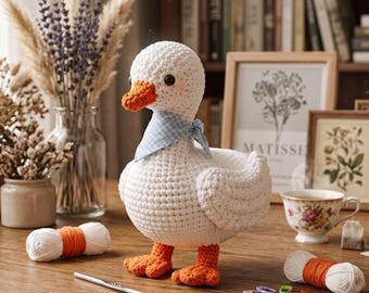 Realistic Swan Crochet Pattern PDF, No-Sew Amigurumi Swan Plush, Elegant Nursery Decor, DIY Bird Toy Gift for Baby Handmade Plush Pattern UK
