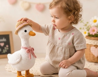No sew little Goose Crochet Pattren, Amigurumi PDF File Tutorial Pattren EnglishDeutsch Francais Espanol Portugues