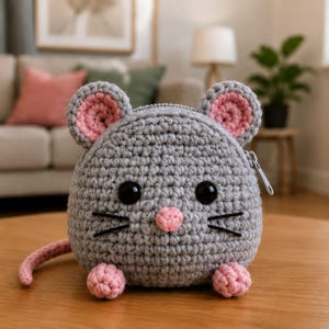 Pet Rat Sling Bag Crochet Pattern PDF | Rat Carrier Pouch Amigurumi | Small Pet Travel Bag