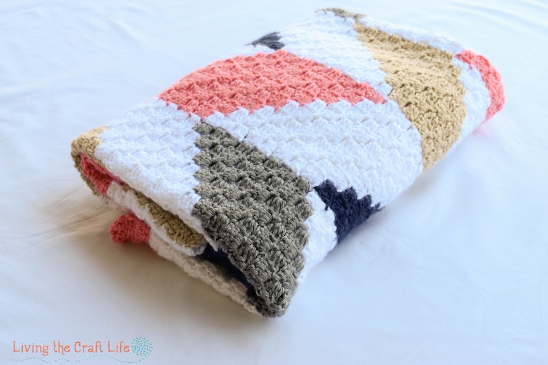 Herringbone 4 C2C Blanket Corner to Corner Graphghan Etsy