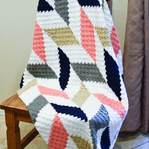 Herringbone 4 C2C Blanket Corner to Corner Graphghan Graphghan Written Crochet Pattern and Graph Instant Download image 3