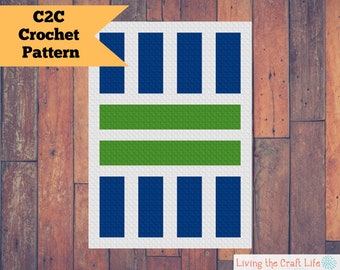 Blocked C2C Blanket - Corner to Corner - Written Crochet Pattern and Graph - Instant Download