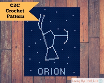Manta Orion C2C - Canto a Canto - Graphghan - Padrão e Gráfico de Crochê Escrito - Download Instantâneo