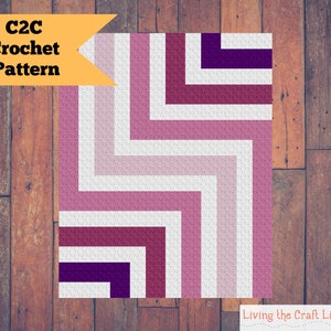 Pipeline C2C Blanket - Corner to Corner - Graphghan - Written Crochet Pattern and Graph - Instant Download