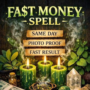 Frasco de dinero rebosante, ritual de abundancia financiera