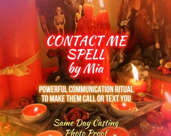 CONTACT ME SPELL for Call or Text Message, Communication Ritual, No Contact Ex Reconcile & reunite Photo Proof Same Day Spells By Mia