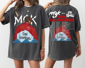 Machine Gun Kelly Lost Americana Tour 2026 Shirt, 2 Sided MGK Tour T-Shirt, Wiz Khalifa Concert Tee, Vintage Comfort Colors Graphic Tee