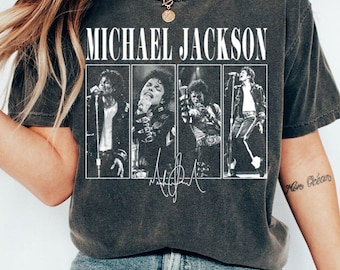 Michael Jackson Bad World Tour 1987 Shirt, 4 Panel Vintage Graphic Tee, King of Pop Signature T-shirt, MJ Concert Apparel