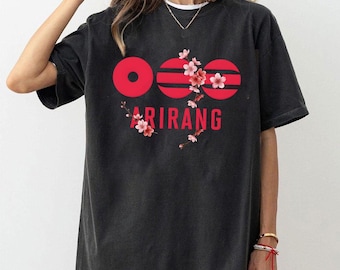 BTS Floral Shirt Arirang World Tour 2026, Cherry Blossom Kpop Tee, Bangtan Boys Concert Outfit, BTS World Tour Merch, K-pop Graphic Shirt