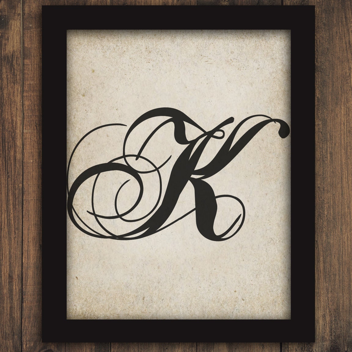 Letter K In Calligraphy