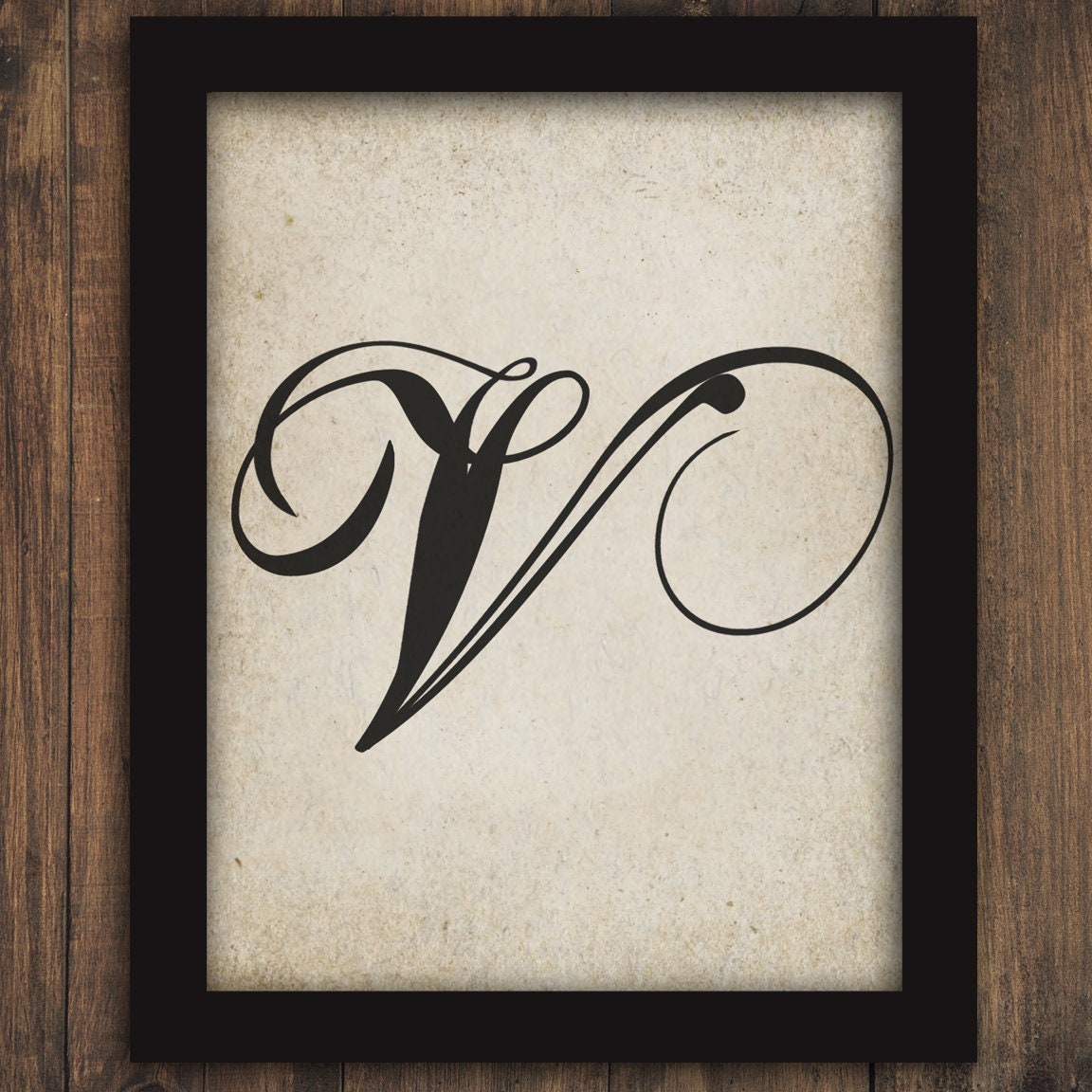 Buy MONOGRAM Fancy Calligraphy Letter or Initial V Text Typography ...
