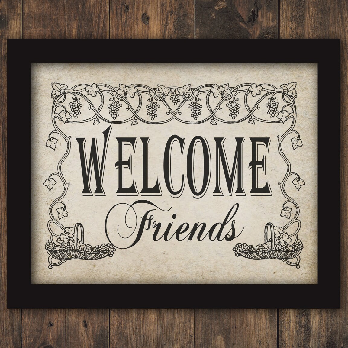 Friends Words Quote Typography Calligraphy Text Etsy