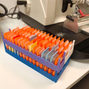 Block Cradle - Stackable Histology Tissue Cassette Tray with Individual Pockets to Protect Your Blocks.