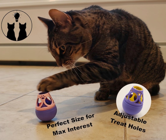 Wobbo Cat Treat Toy – Unique Interactive Toy for Small Pets, Adjustable Difficulty and Washable